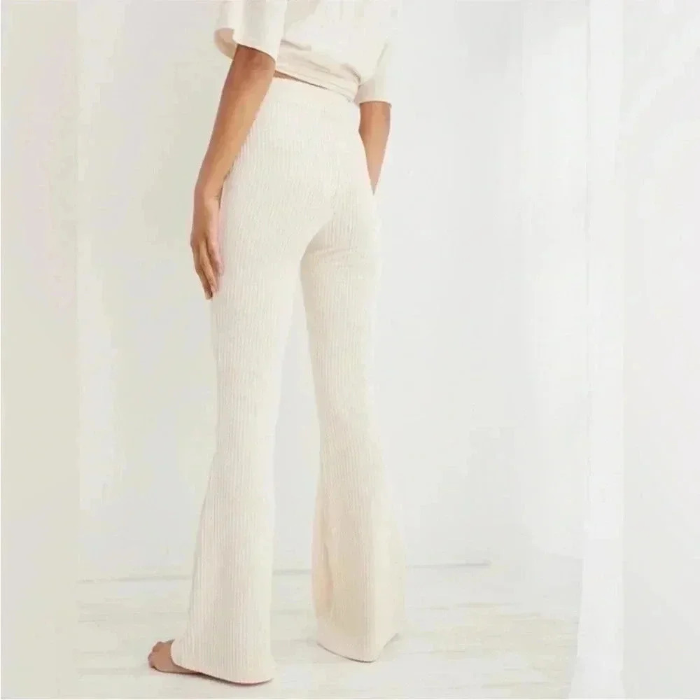 Aerie Groove On Velour Ribbed Flare Pull On Pants XL